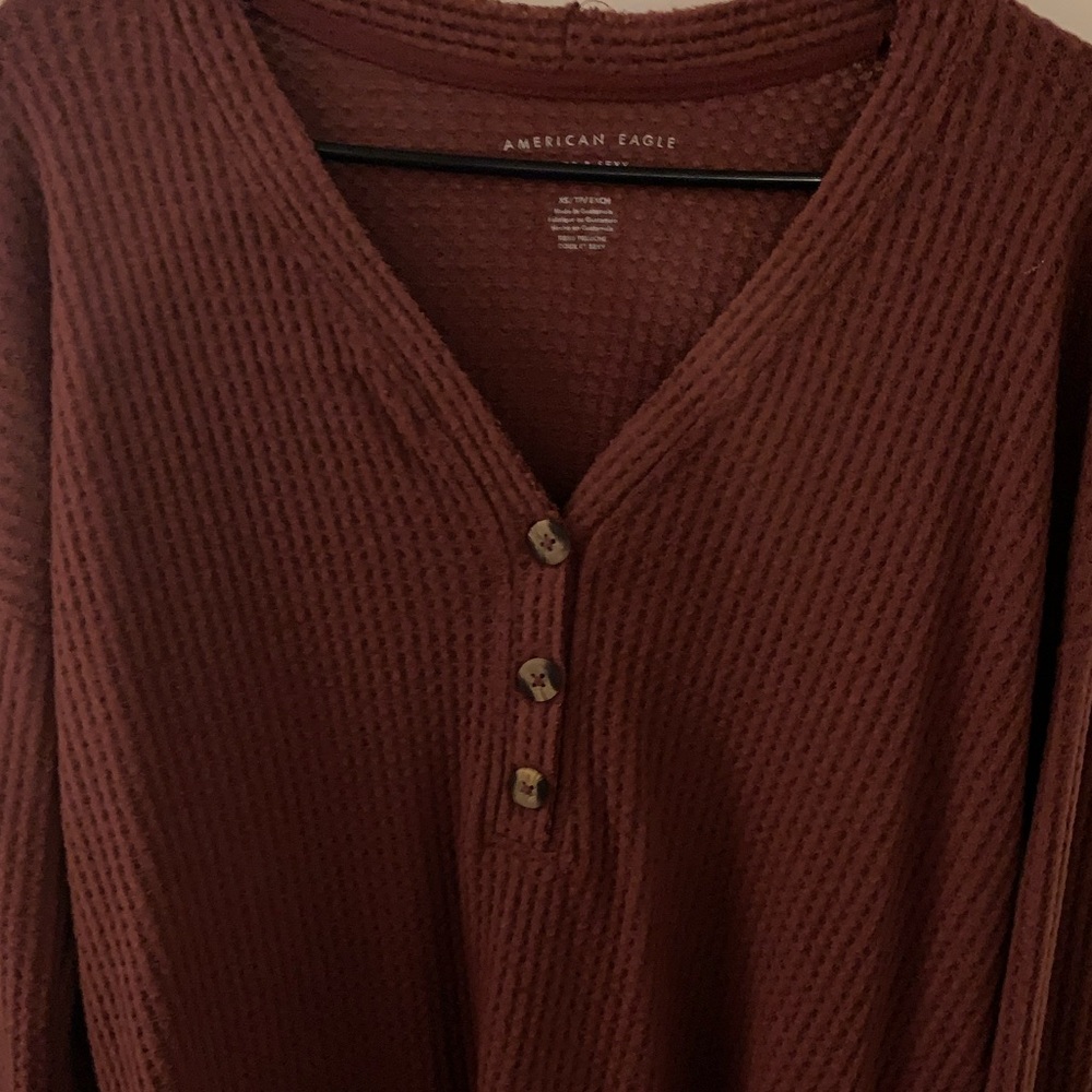 American Eagle 🦅 soft & sexy Plush WMS TOP size small brown
